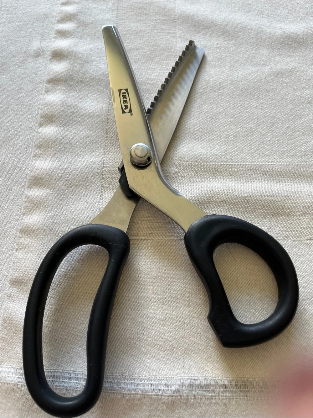 IKEA Black-Handled Pinking Shears Scissors